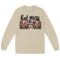Mushroom hot mess mom messy bun Long Sleeve Tee - JahusDesignShop