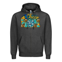 Charcoal Heather cheer mom Zipper Hoodie - NancyCooperArtShop
