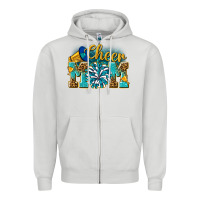 Dove Grey cheer mom Zipper Hoodie - NancyCooperArtShop