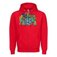 Red cheer mom Zipper Hoodie - NancyCooperArtShop