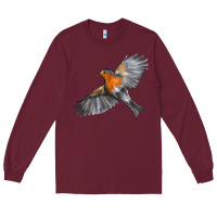 Burgundy Flying American Robin Long Sleeve Tee - LillyAllenDesigns
