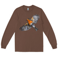Chestnut Flying American Robin Long Sleeve Tee - LillyAllenDesigns