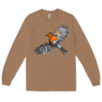 Toasted Coconut Flying American Robin Long Sleeve Tee - LillyAllenDesigns