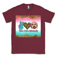 Burgundy peace love labradoodle Classic Tee - Jasminsmagicworld