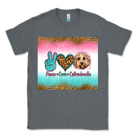Charcoal Heather peace love labradoodle Classic Tee - Jasminsmagicworld