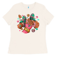 Bone pink christmas black girl sneakers Ladies Tee - RanaPortraitStore