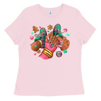 Bubblegum Pink pink christmas black girl sneakers Ladies Tee - RanaPortraitStore