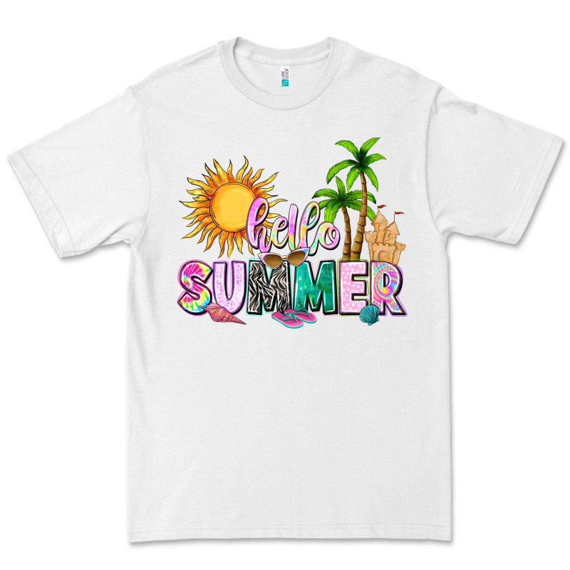 Hello Summer With Sun Premium Tee by texasbilliewilder | Teevron
