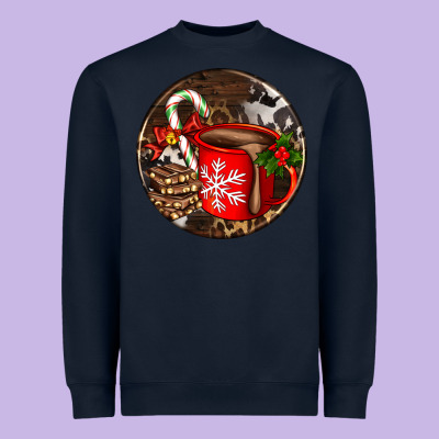 Christmas Hot Chocolate And Chocolate Heavyweight Sweatshirt Designed By Adodesignshop