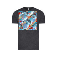 Dolphin And Crab Seamless Pattern Vintage Tee | Teevron