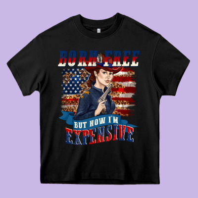 Born Free But Now Im Expensive Heavy Core Tee Designed By Texasbilliewilder