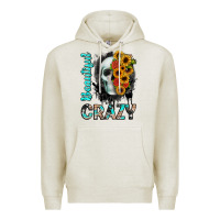 Oatmeal Heather beautiful crazy skull Premium Hoodie - JahusDesignShop
