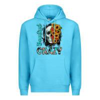 Ocean Blue beautiful crazy skull Premium Hoodie - JahusDesignShop