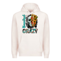 Pale Pink beautiful crazy skull Premium Hoodie - JahusDesignShop