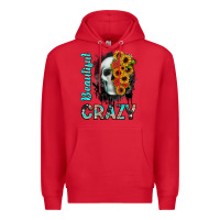 Red beautiful crazy skull Premium Hoodie - JahusDesignShop