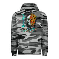 Slate Camo beautiful crazy skull Premium Hoodie - JahusDesignShop
