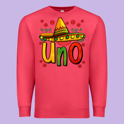 Uno My First Mexican Birthday Premium Sweatshirt Designed By Jasminsmagicworld