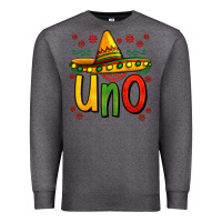 Charcoal Heather uno my first mexican birthday Premium Sweatshirt - Jasminsmagicworld
