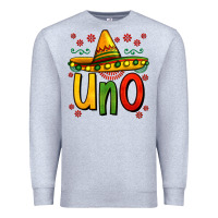 Heather Grey uno my first mexican birthday Premium Sweatshirt - Jasminsmagicworld