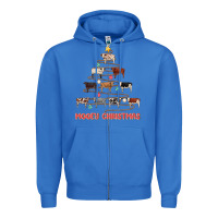 True Royal mooey christmas Zipper Hoodie - MaliasSmallBusiness