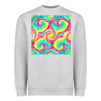 Heather Grey Tie Dye Seamless Pattern Heavyweight Sweatshirt - BundleAndBundleShop