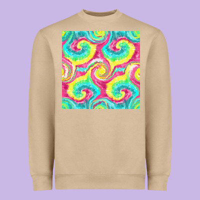 Tie Dye Seamless Pattern Heavyweight Sweatshirt Designed By Bundleandbundleshop