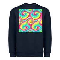 Navy Tie Dye Seamless Pattern Heavyweight Sweatshirt - BundleAndBundleShop