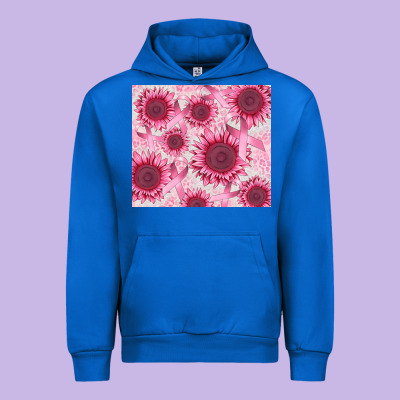 Breast Cancer Sunflower Urban Hoodie Designed By Cowgirlartshop