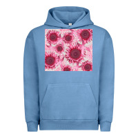 Pigment Pebble Blue breast cancer sunflower Urban Hoodie - CowGirlArtShop