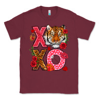 Burgundy xoxo with tiger Classic Tee - NancyCooperArtShop