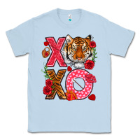 Dusty Blue xoxo with tiger Classic Tee - NancyCooperArtShop
