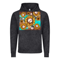 Vintage Arctic baseball leopard turquoise sunflower Vintage Hoodie - JahusDesignShop