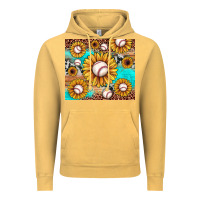 Baseball Leopard Turquoise Sunflower Vintage Hoodie | Teevron