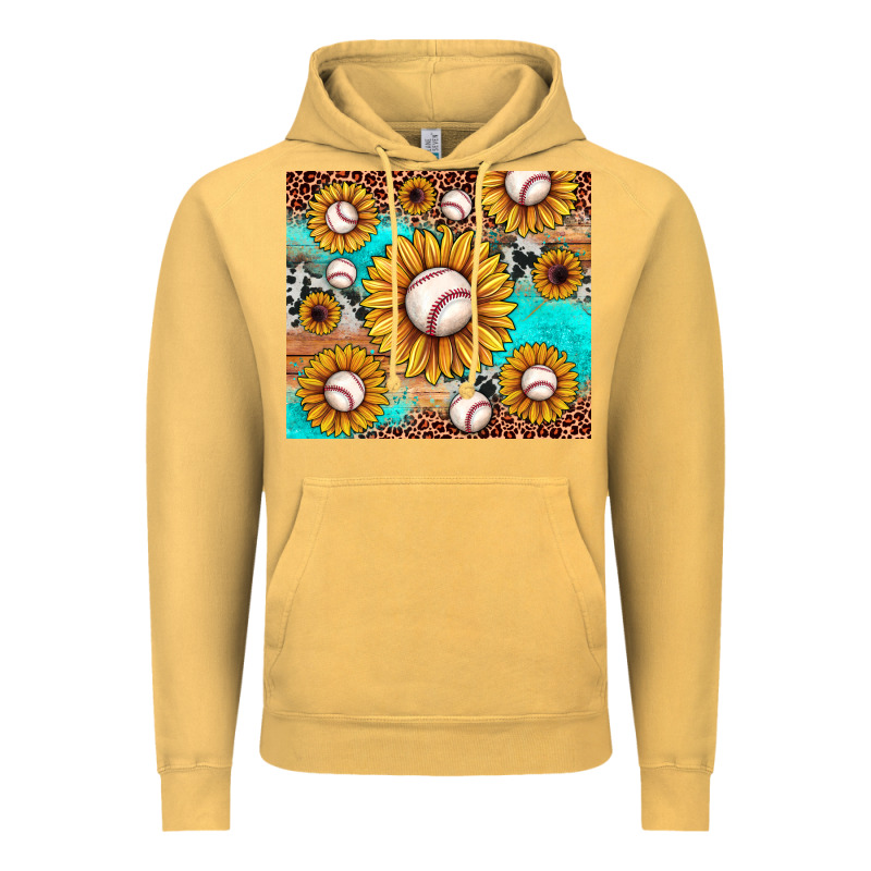 Baseball Leopard Turquoise Sunflower Vintage Hoodie by JahusDesignShop | Teevron