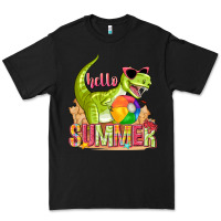 Black hello summer rex Premium Tee - texasbilliewilder