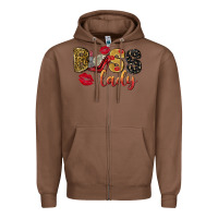 Chestnut boss lady with money Zipper Hoodie - NancyCooperArtShop