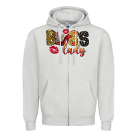Dove Grey boss lady with money Zipper Hoodie - NancyCooperArtShop