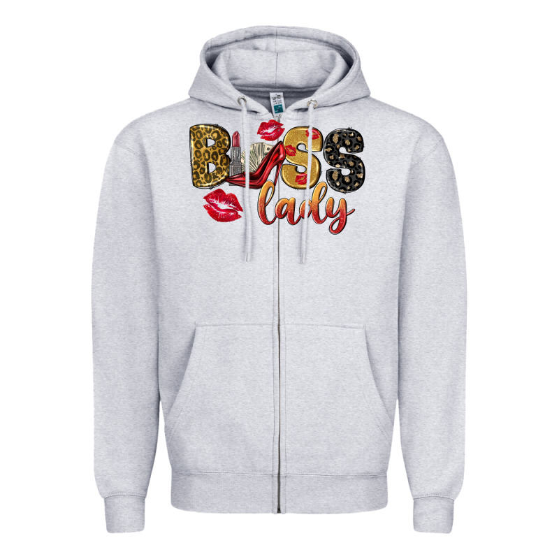 Boss Lady With Money Zipper Hoodie by NancyCooperArtShop | Teevron