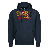 Navy boss lady with money Zipper Hoodie - NancyCooperArtShop