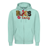 Seafoam boss lady with money Zipper Hoodie - NancyCooperArtShop