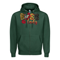 Sports Green boss lady with money Zipper Hoodie - NancyCooperArtShop