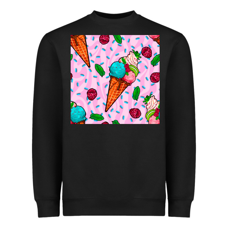 Ice Cream Seamless Pattern Heavyweight Sweatshirt by BundleAndBundleShop | Teevron