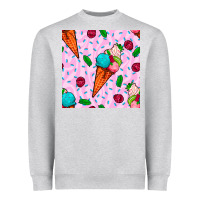 Heather Grey ice cream seamless pattern Heavyweight Sweatshirt - BundleAndBundleShop