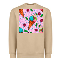 Mushroom ice cream seamless pattern Heavyweight Sweatshirt - BundleAndBundleShop