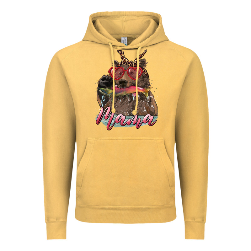 Mother's Day Glasses Leopard Bandana Mama Bear Hunting Fish Vintage Hoodie by RanaPortraitStore | Teevron