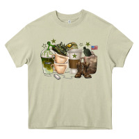 Mossy coffee cups army Heavy Core Tee - texasbilliewilder