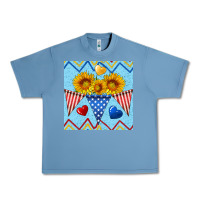 Pebble Blue patriotic celebration Urban Heavy Tee - BundleAndBundleShop