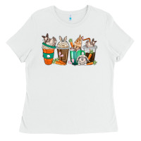 White rabbit coffee cups Ladies Tee - texasbilliewilder