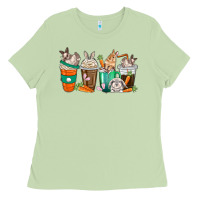 Matcha rabbit coffee cups Ladies Tee - texasbilliewilder