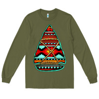Army Green aztec arrowhead Long Sleeve Tee - Jasminsmagicworld